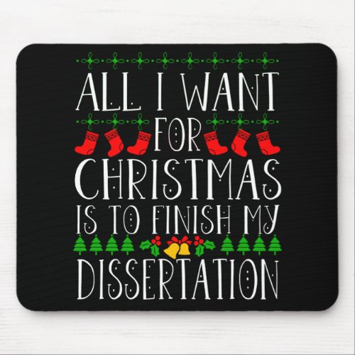 Doctoral PhD Student Funny Christmas Gag Gift EdD Mouse Pad