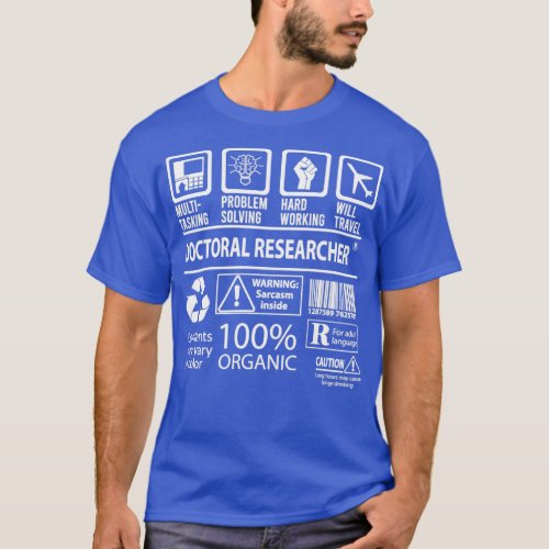 Doctoral Researcher MultiTasking Certified Job Gif T_Shirt