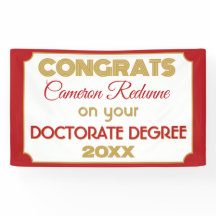 Doctorate Degree Congrats! Personalized banner