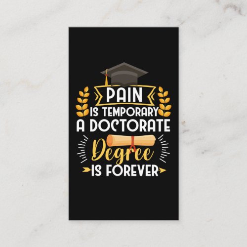 Doctorate Dissertation Defense PhD Graduation Business Card