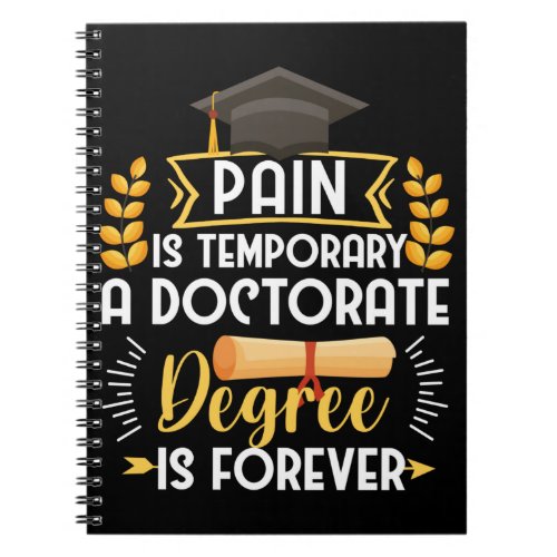 Doctorate Dissertation Defense PhD Graduation Notebook