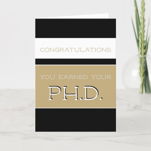 Doctorate graduation congrats PhD Card