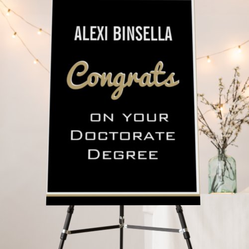 Doctorate Graduation Party Welcome Foam Board