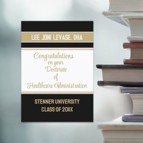 Doctorate of Healthcare Administration grad card 