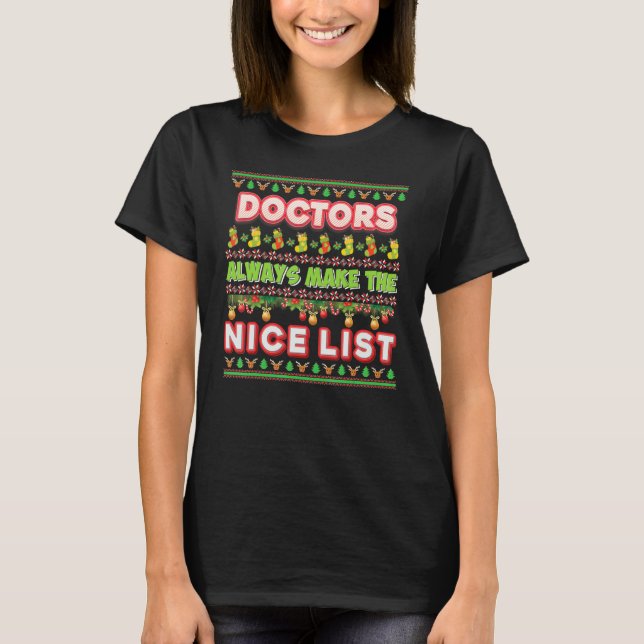 Doctors Always Make The Nice List Santa Sweater Ug (Front)