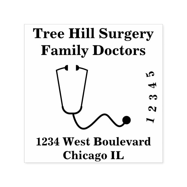 Doctors and medical practice self-inking stamp (Design)