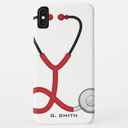 Doctors and Nurses  Name on Medical Stethoscope iPhone XS Max Case