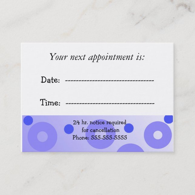 Doctor's Appointment Card (Front)