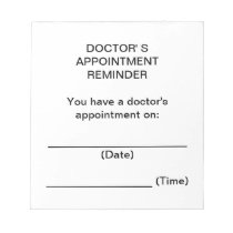 Doctor's Appointment Reminder Notes