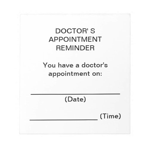 Doctors Appointment Reminder Notes