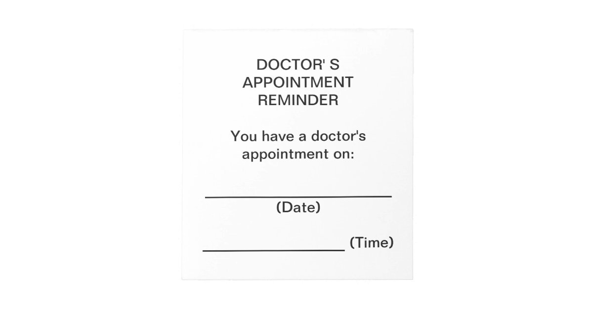 Doctor Appointment Reminder Template Doctor Appointment Reminder Template