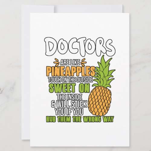 Doctors Are Like Pineapples Announcement