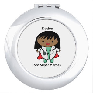 Doctors Are Super Heroes Black Female Personalize Compact Mirror