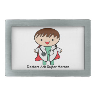 Doctors Are Super Heroes Rectangular Belt Buckle