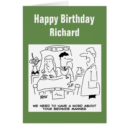 Doctor's Bedside Manner Not Quite Right Cards (Front)