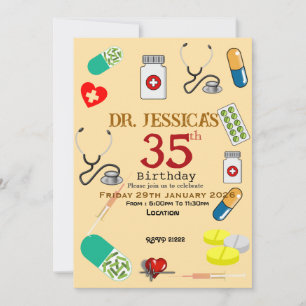 Doctor's birthday   Invitation