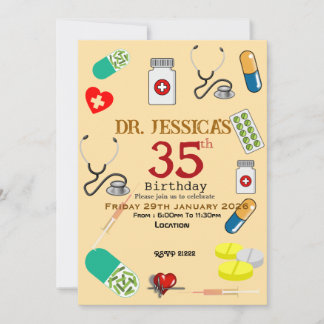 Doctor's birthday Invitation