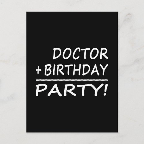 Doctors Birthdays  Doctor  Birthday  Party Postcard