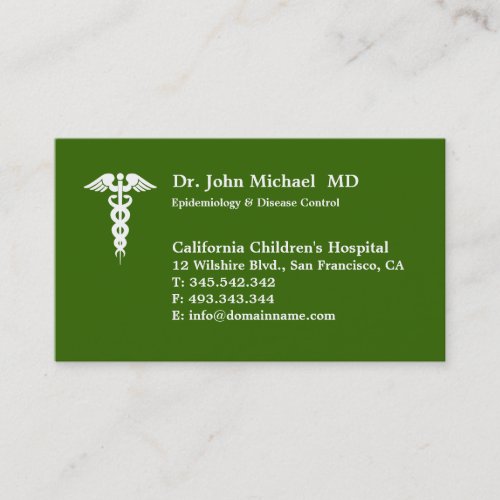 Doctors Business Card  Design Template
