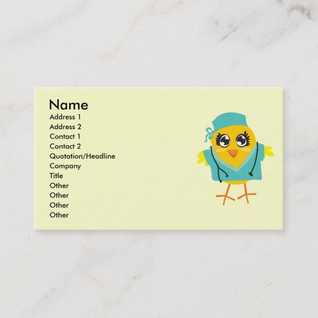 Doctors Chick Business Cards - Doctor (Front)