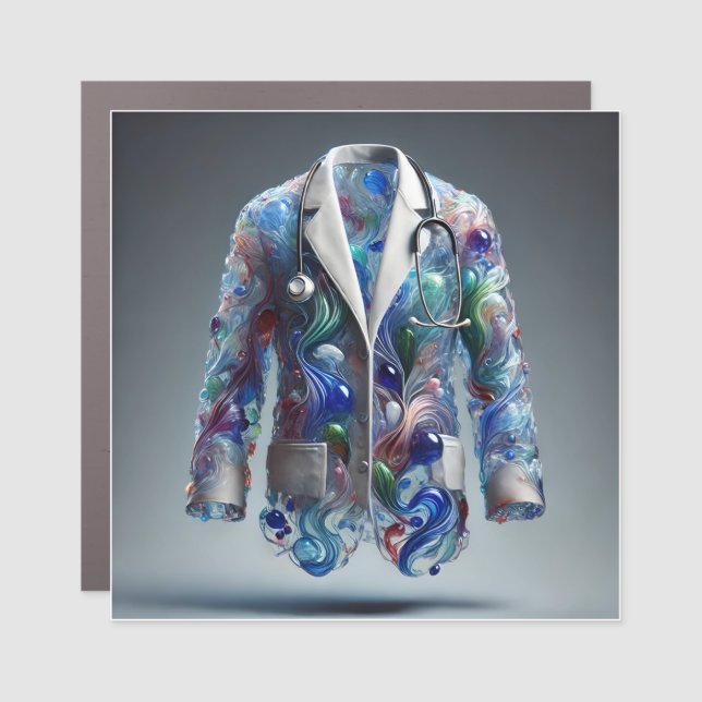 Doctor's Coat Car Magnet (Front)