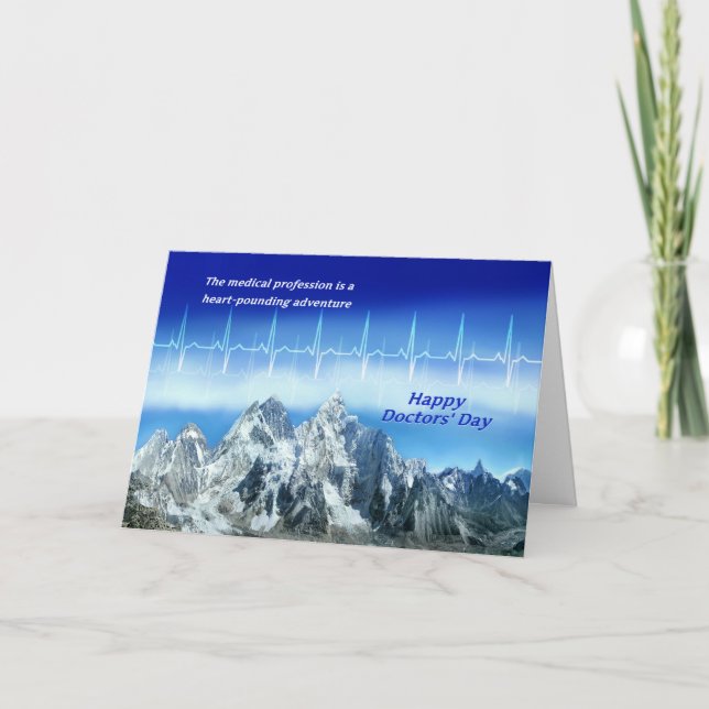 Doctor's Day Card-Happy Doctor's Day Heartbeat Card (Front)