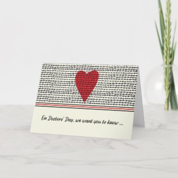 Doctors Day Heart From Group Card by sandrarosecreations at Zazzle