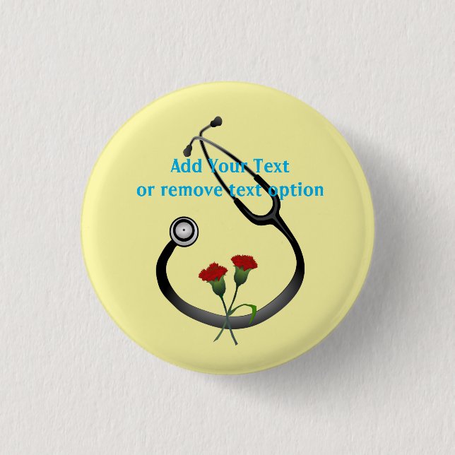 Doctor's Day Stethoscope  Button (Front)