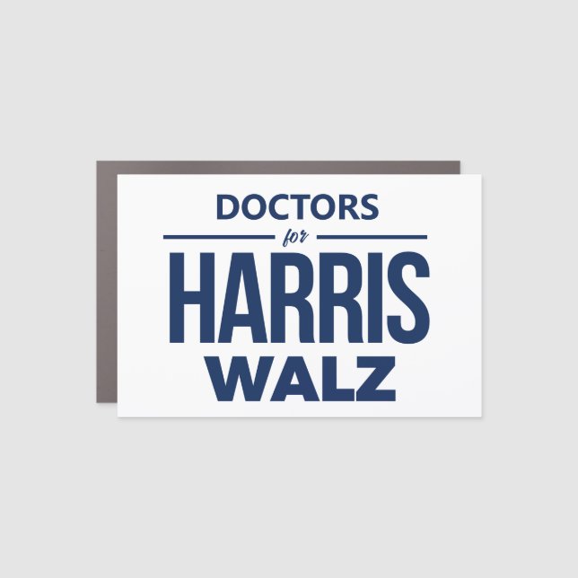 Doctors for Harris Walz Car Magnet (Front)