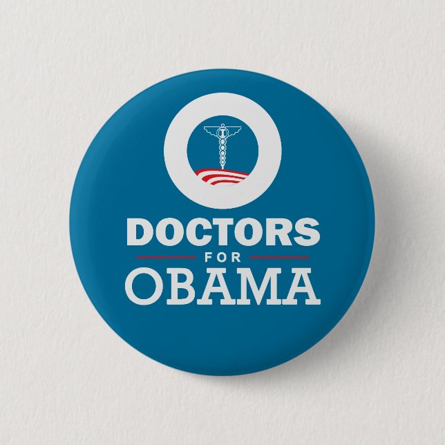Doctors for Obama Pinback Button (Front)