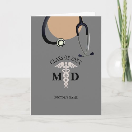 Doctors Graduation Medical Scrub Top Personalized Card
