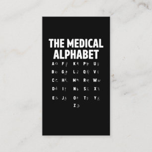 Doctors Medical Alphabet Funny Nurse Life Business Card