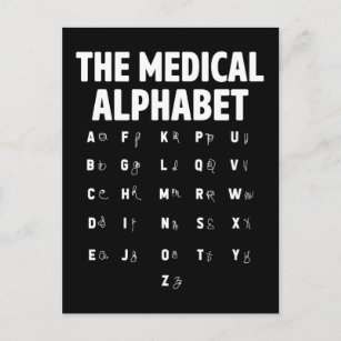 Doctors Medical Alphabet Funny Nurse Life Postcard