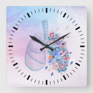 Doctors, medical clinic square wall clock