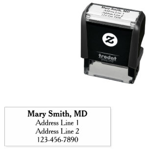 Doctor's Name Phone Number Business Return Address Self-inking Stamp