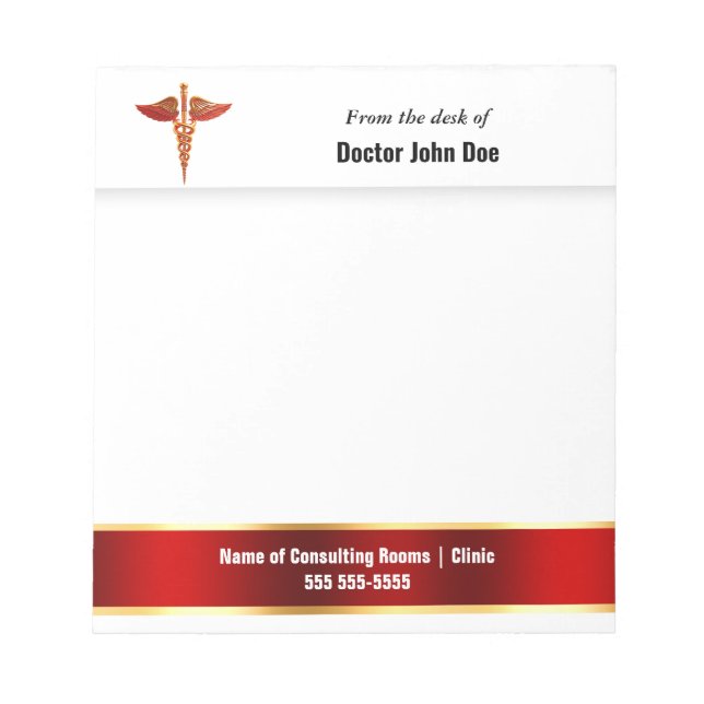 Doctors nurses prescription hospital | Personalize Notepad (Front)