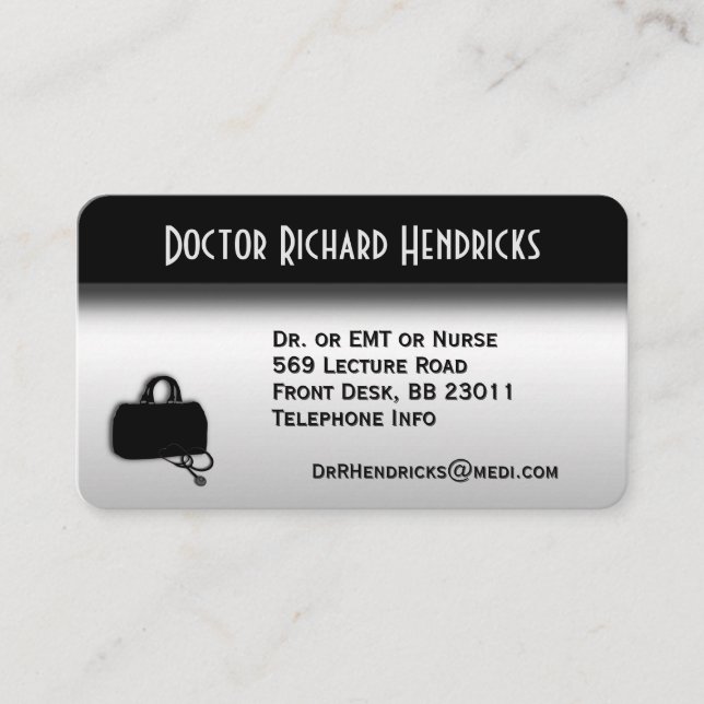 Doctors Office Appointment on Back Business Card (Front)