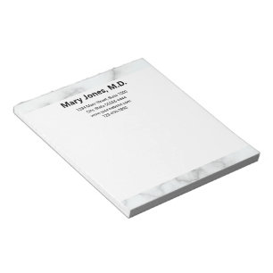 Doctor's Office Name Address Phone Marble Border Notepad