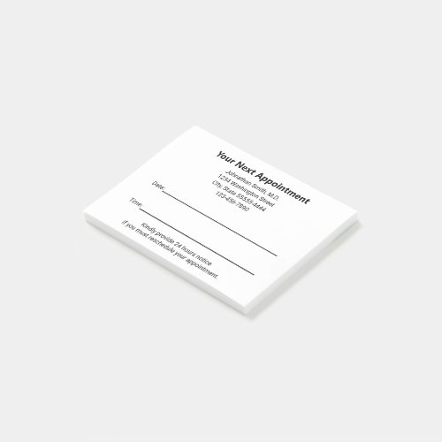Doctor's Office Your Next Appointment Reminder Post-it Notes