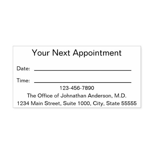 Doctors Office Your Next Appointment Reminder Self_inking Stamp