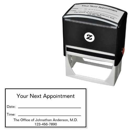 Doctors Office Your Next Appointment with Border Self_inking Stamp