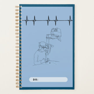Doctors spiral note,  blue, surgeons  planner