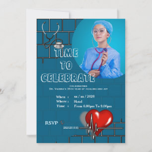 Doctor's stylish birthday invitation