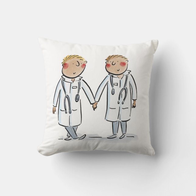 Doctors Throw Pillow (Front)