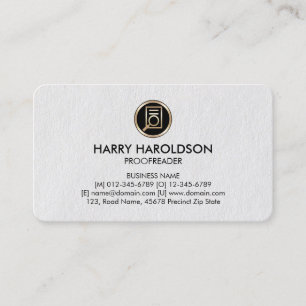 Document Icon Proofreader Premium Business Card