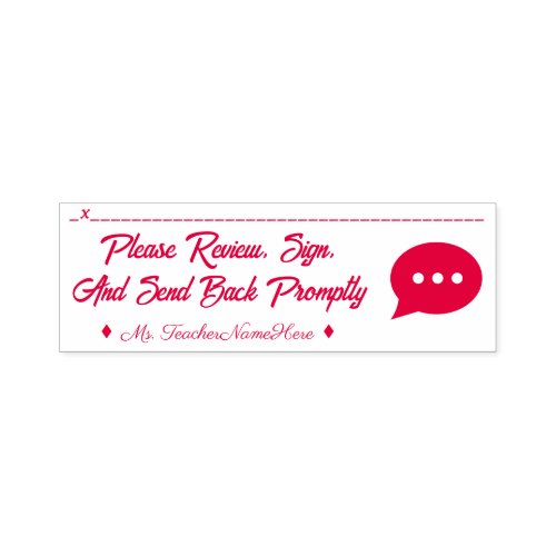 Document Review  Custom Name Rubber Stamp