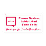 [ Thumbnail: Document Review & Custom Name Rubber Stamp ]