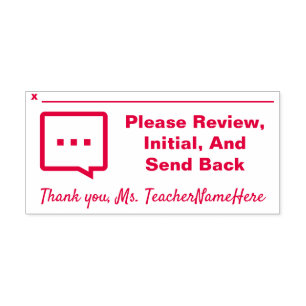 Document Review & Custom Name Rubber Stamp