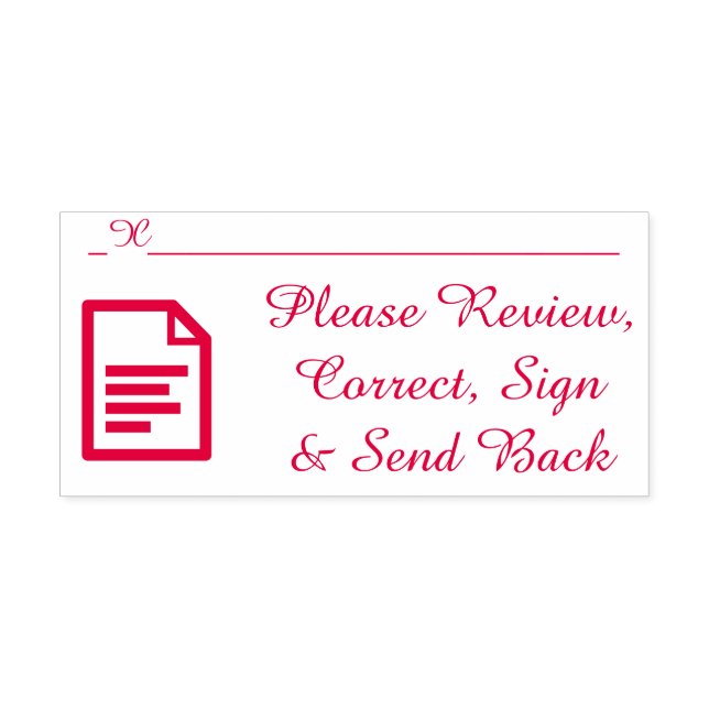 Document Review Request Rubber Stamp (Design)