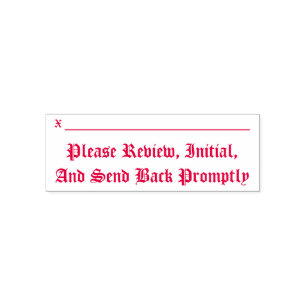 Document Review Request Rubber Stamp